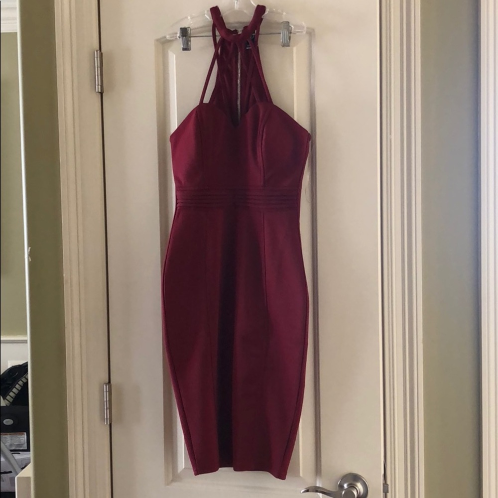 Burgundy dress